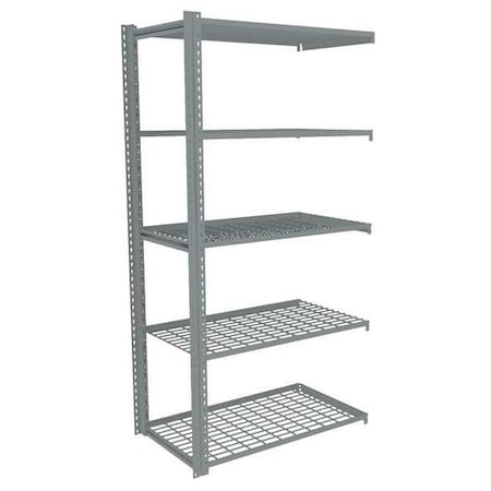 Tennsco Boltless Shelving, Add-On, 48x24, Wire ZAH7-4824A-5W