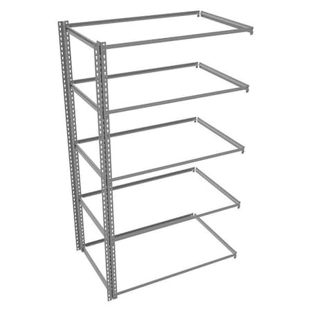 Tennsco Boltless Shelving, 30-5/8"D x 49"W x 84"H, 5 Shelves, Carbon Steel ZA7-4830A-5