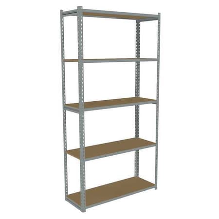 Tennsco Boltless Shelving Unit, 18"D x 42"W x 84"H, 5 Shelves, Carbon Steel ZA7-4218S-5D