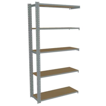 Tennsco Boltless Shelving, 18"D x 42"W x 84"H, 5 Shelves, Carbon Steel ZA7-4218A-5D