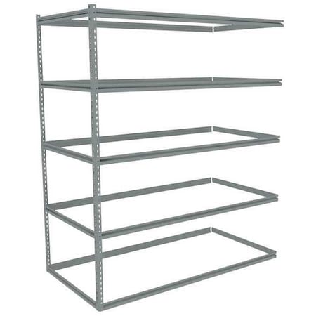 Tennsco Boltless Shelving, Add-On, 72x18, 5 Shelf ZB7-7218A-5