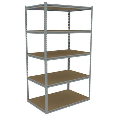 Tennsco Boltless Shelving Unit, 30-5/8"D x 36-5/8"W x 84"H, 5 Shelves, Steel ZB7-3630S-5D
