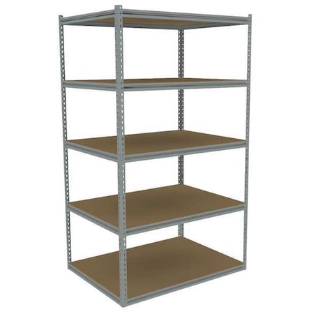 Tennsco Boltless Shelving Unit, 36-5/8"D x 36-5/8"W x 84"H, 5 Shelves, Steel ZB7-3636S-5D