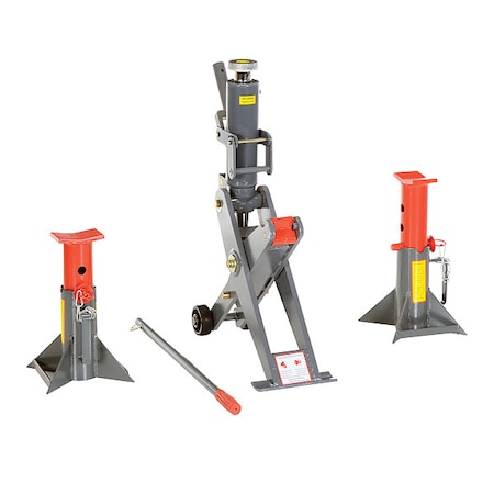 Vestil 4 tons Manual Hydraulic Jack 16 in Max. Lifting H., 2.25 in Min. Lifting H FORK-J