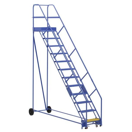 Vestil 156 H Steel Warehouse Ladder, 50 deg Perf, 12 Step, 21", 12 Steps LAD-12-21-P-EZ