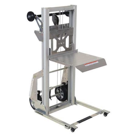 Vestil Portable Aluminum Load Lifter, 200 lb., 200 lb Load Capacity, 44.9375 Overall Height, Aluminum PALL-200