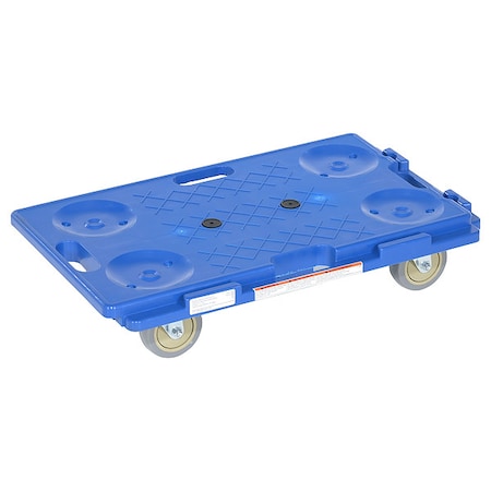 Vestil Blue Interlocking Plastic Dolly 250lb Capacity 15.75 x 26.75 x 6.5 PCS-1626