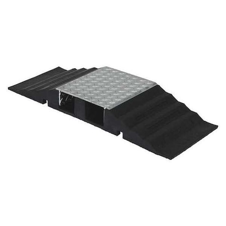 Vestil Cable Protector, 3-13/16 in H, 32-5/8 in L, 12 in W, Rubber, Black RHCB-12A