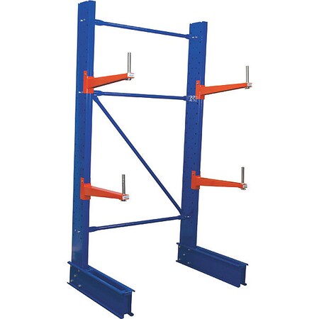 Vestil Blue Steel Standar Cantilever Rack Single Sided Set 24"Arms 8ft Height SU-C-8-24-SET