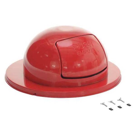 Vestil Red Steel Waste Disposal Top For Drum TRASH-TOP-RD