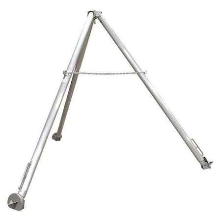 Vestil Aluminum Tripod Stand, Non-Adjust Legs, 112 Overall Height, Aluminum, Silver TRI-AF