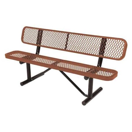 Vestil Expanded Metal Bench, 96", Brown BEN-MX-96-BN