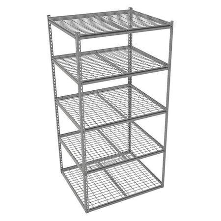 Tennsco Boltless Shelving Unit, 36-5/8"D x 42-5/8"W x 84"H, 5 Shelves, Steel ZB7-4236S-5W