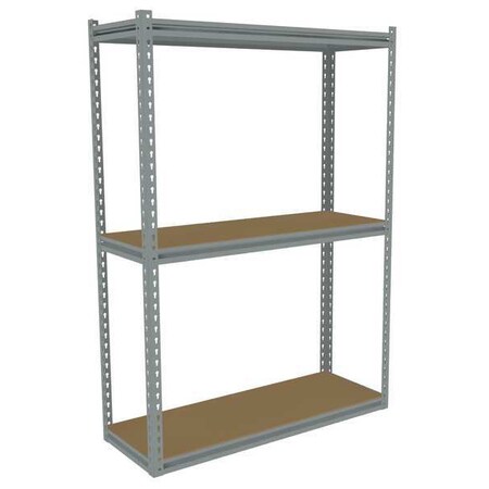 Tennsco Boltless Shelving Unit, 15"D x 42"W x 60"H, 3 Shelves, Steel ZKMS-421560-3D