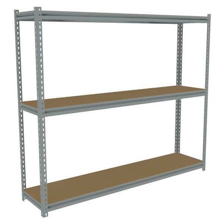 Tennsco Boltless Shelving Unit, 15"D x 69"W x 60"H, 3 Shelves, Steel ZKMS-691560-3D