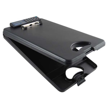 Zoro Select 8-1/2" x 11" Plastic Clipboard 1", Black 00534
