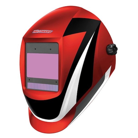 Westward Auto Dark Welding Helmet, Shade 5-8/8-13, Black/Red/White 44R233