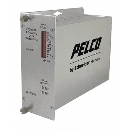 Pelco Transmitter, 4Ch, Data Bi-Direct, Single, ST FTD4S1ST