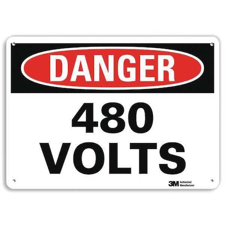 Lyle Plastic Danger Sign, 4 Holes, 10"x7", U1-1076-NP_10X7 U1-1076-NP_10X7