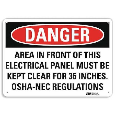 Lyle Danger Sign, 10" W, 7" H, 0.040" Thickness, U1-1084-NA_10x7 U1-1084-NA_10x7