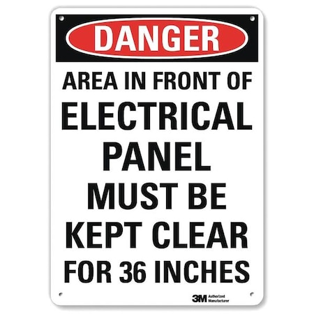 Lyle Danger Sign, 7" W, 10" H, 0.040" Thickness, U1-1083-NA_7x10 U1-1083-NA_7x10