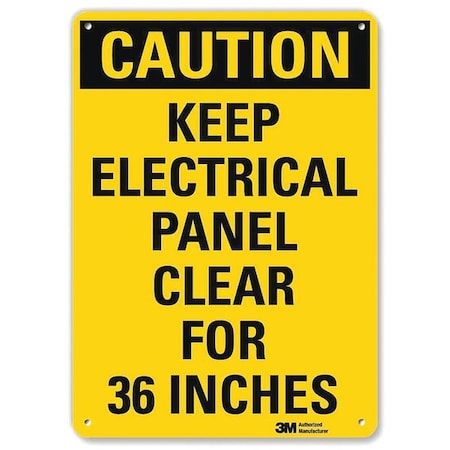 Lyle Caution Sign, 10" W, 14" H, 0.040" Thick, U1-1059-NA_10x14 U1-1059-NA_10x14