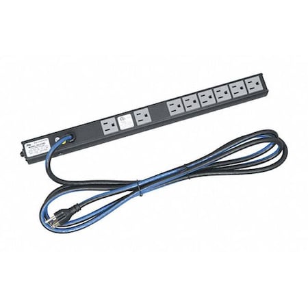 Middle Atlantic Power Strip, 8 Outlet(s) 5-15P, 10 ft. PD-815SC-NS