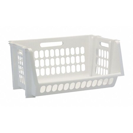 Rubbermaid Perforated Stacking Bin, Medium, Wht, PK 6, 6 PK SB0006