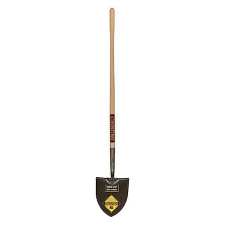 Structron Round Point Shovel, #2 Blade, Steel Blade, Forward Turn Step, 48 in L Natural Hardwood Handle 49170
