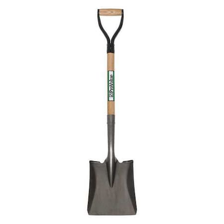 Seymour Midwest Square Point Shovel, 16 ga #2 Blade, Steel Blade, Forward Turn Step, 26 in L Natural Hardwood Handle 49142