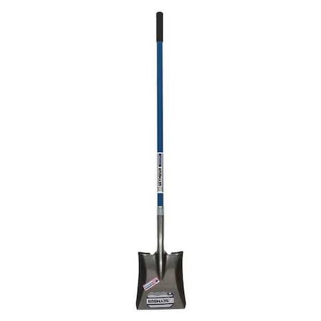 Seymour Midwest Square Point Shovel, 46 in L Blue Professional Grade Fiberglass Handle 49452