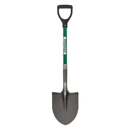Seymour Midwest Round Point Shovel, 16 ga #2 Blade, Steel Blade, Forward Turn Step, 26 in L Green 49431