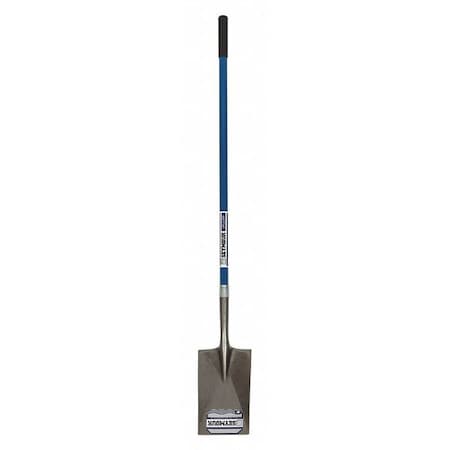 Seymour Midwest Garden Spade Shovel, 14 ga Steel Blade, Rear Turn Step, 48 in L Blue 49453