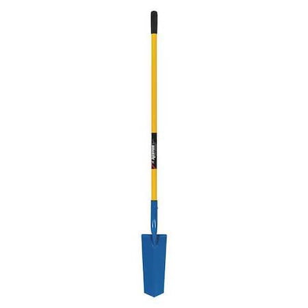Kenyon Drain Spade Shovel, 14 ga Steel Blade, Forward Turn Step, 48 in L Black/Yellow 49597