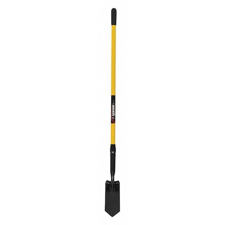 Kenyon Trenching Shovel, 11 ga Steel Blade, 48 in L Yellow Professional Grade Fiberglass Handle 89124