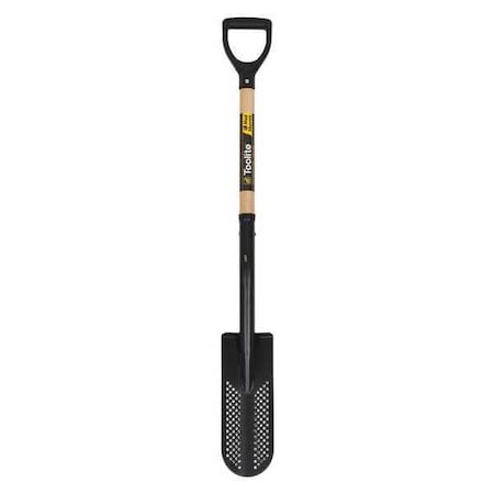 Toolite Drain Spade Shovel, 14 ga Steel Blade, Forward Turn Step, 29 in L Natural Hardwood Handle 49497