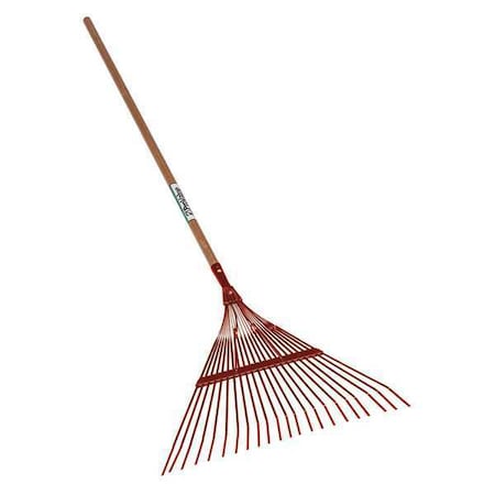 Seymour Midwest 18 in Leaf Rake, 18 Tines, 48 in L Hardwood Handle 40940