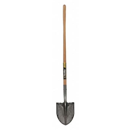 Toolite Round Point Shovel, 14 ga #2 Blade, Steel Blade, Forward Turn Step, 48 in L Natural Hardwood Handle 49490