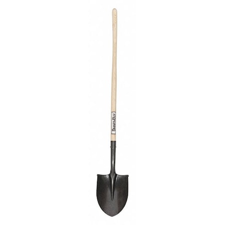 SEYMOUR MIDWEST Round pt. Shovel, 16 ga., 42" Wood Handle 49830GRA