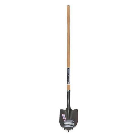 Seymour Midwest Super Shovel, 14 ga Steel Blade, Forward Turn Step, 48 in L Natural Hardwood Handle 49163