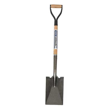 Seymour Midwest Garden Spade Shovel, 16 ga Steel Blade, Rear Turn Step, 30 in L Natural Hardwood Handle 49154