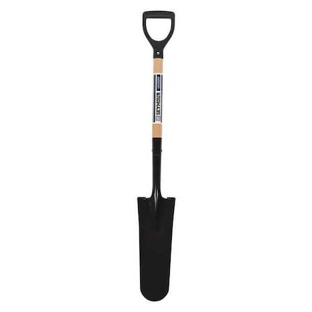 Seymour Midwest Drain Spade Shovel, 14 ga Steel Blade, Forward Turn Step, 30 in L Natural Hardwood Handle 49138