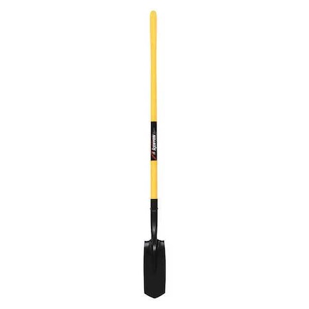 Kenyon Trenching Shovel, 14 ga Steel Blade, Forward Turn Step, 48 in L Yellow 89194