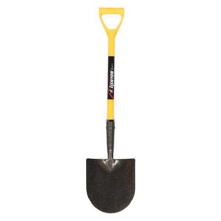 Kenyon Caprock Irrigation Shovel, Steel Blade, 29 in L Yellow Polymer with Fiberglass Core Handle 49692
