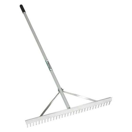 SEYMOUR MIDWEST Field Rake, 48", 66" Green Alum Handle 92048