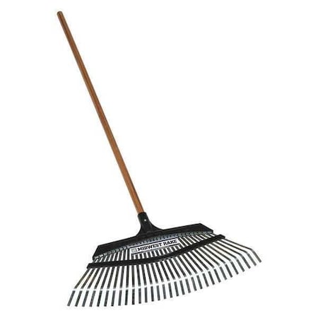 Seymour Midwest 24 in ProFlex Rake, 48 in L Wood Handle 43337