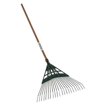 Seymour Midwest Leaf Rake, 22 Tines, 48 in L Hardwood Handle 43372