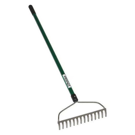 Seymour Midwest Bow Rake, 14 Tines, 48 in L Fiberglass Handle 42364