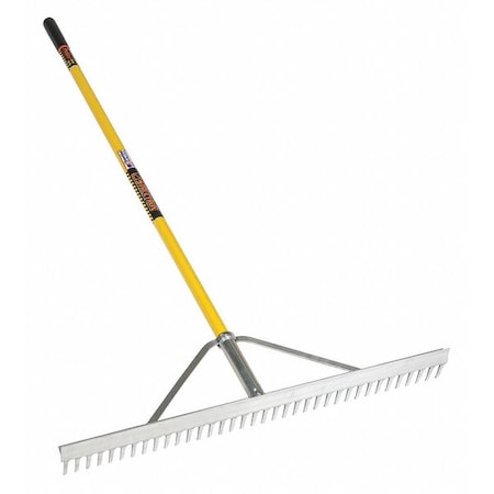 Structron 36 in Landscape Rake, 66 in L Fiberglass Handle 12102GRA
