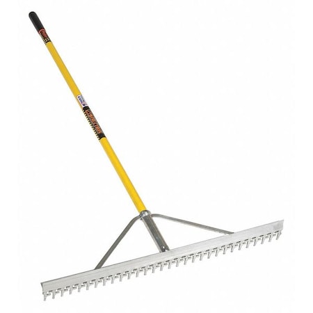 Structron 48 in Screening Rake, 66 in L Fiberglass Handle 11104